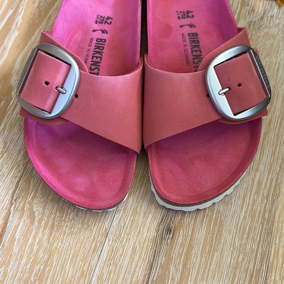 Birkenstock Madrid Big Buckle Nubuck Fuchsia Tulip + Brushed Silver 11-11.5 M/N - Picture 5 of 9